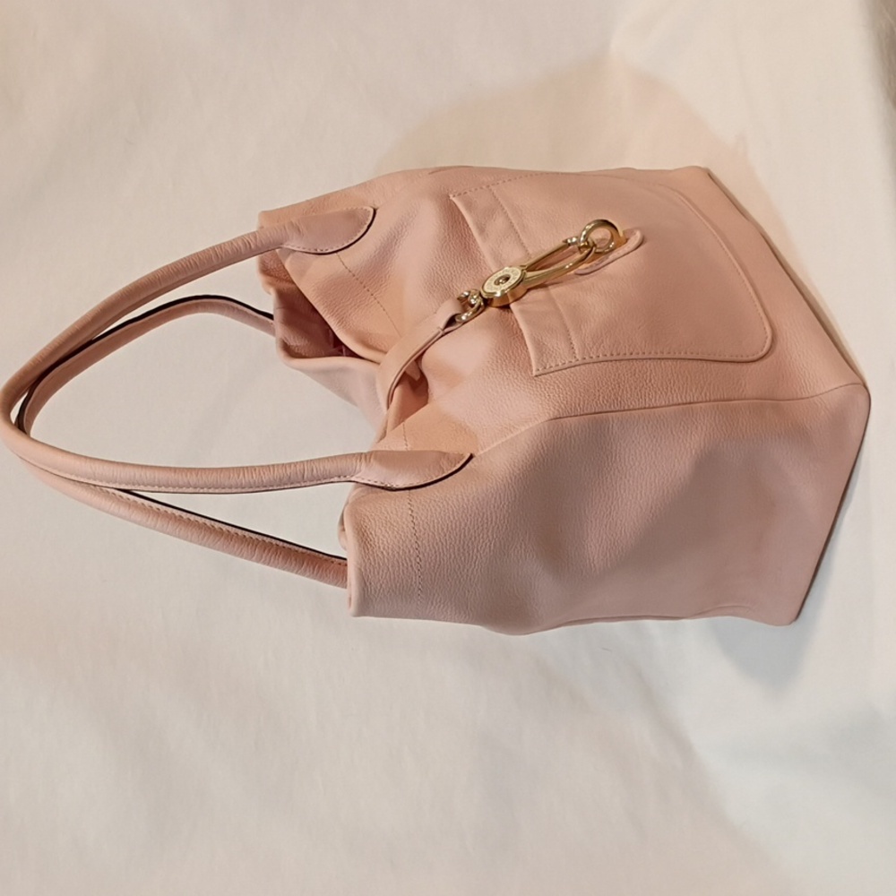 Dooney Bourke Large Logo Lock Shoulder Tote Blush Pink - Picture 3 of 16